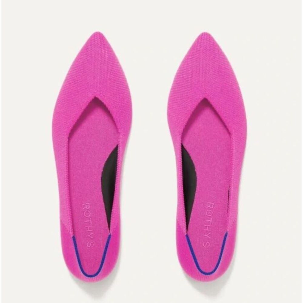 Rothy's The Point Knit Flats Dragon Fruit Size 7.5 NWOB